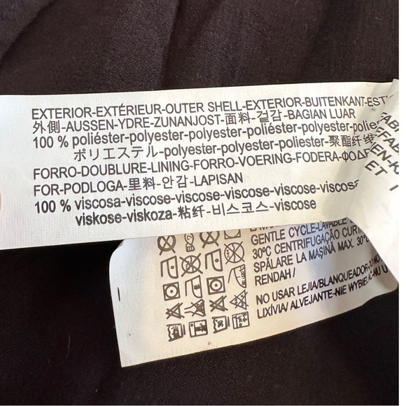 Zara long sleeve semi sheer smocked blouse black medium - Picture 7 of 8